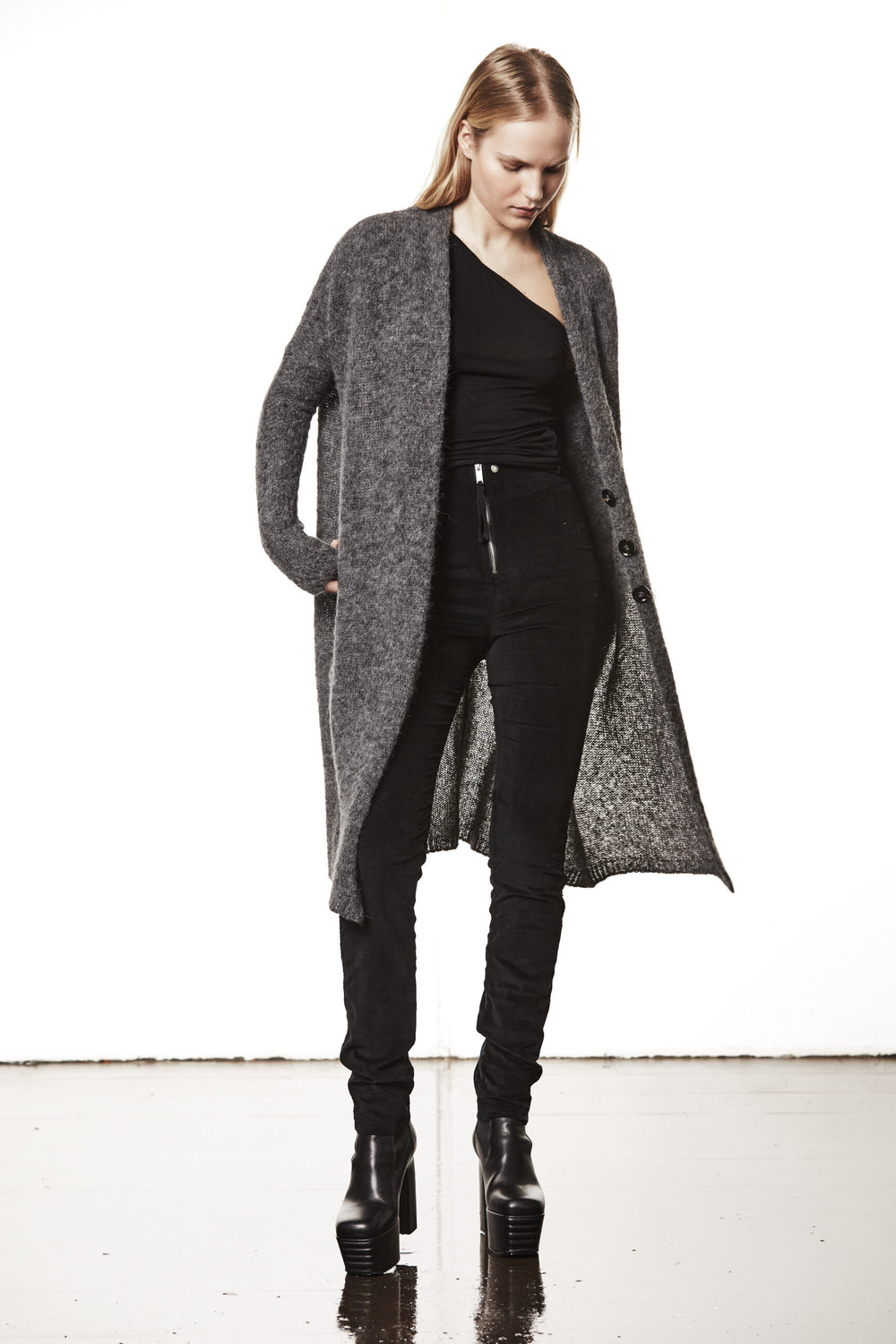 W KJ 174 DARK GREY MELANGE